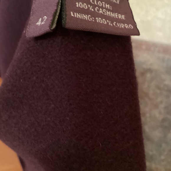 Asprey Womans 100% Cashmere Burgandy Jacket Cape NWOT - Picture 7 of 7